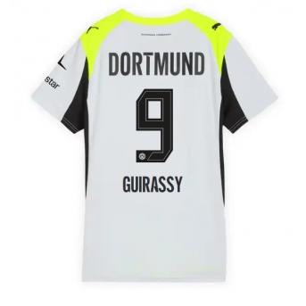Billige Fotballdrakt Borussia Dortmund Serhou Guirassy #9 Replika Bortedrakt Dame 2025-26 Kortermet